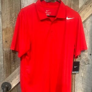 Nike Men’s Bright Red Dri-FIT Polo Shirt